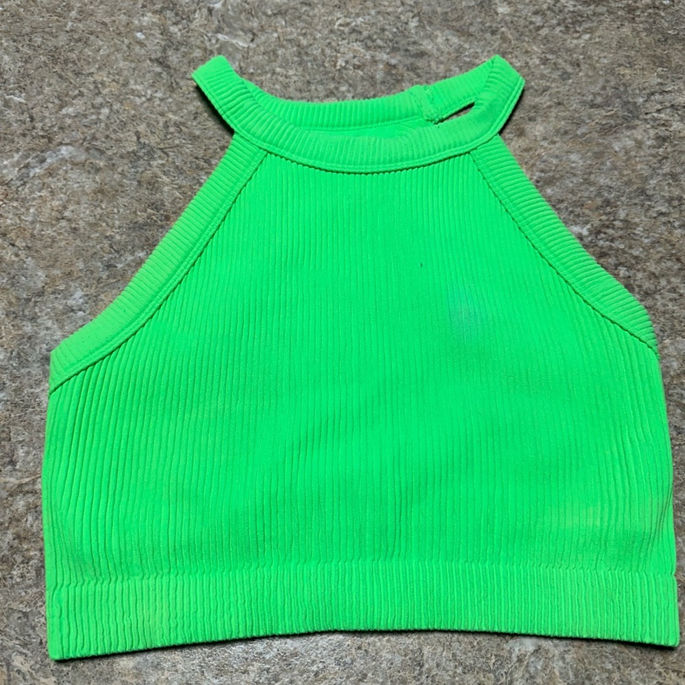 Aerie Bright Green Ribbed Top